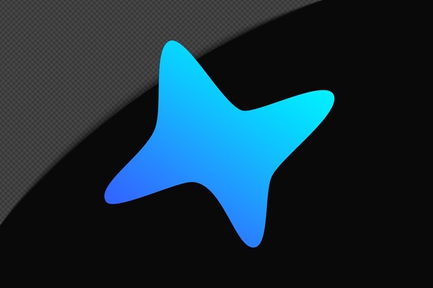 Abstract Shape Gradient Element con modello di colore blu psd png design