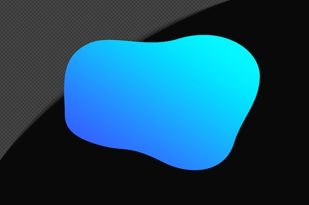 Abstract Shape Gradient Element con modello di colore blu psd png design