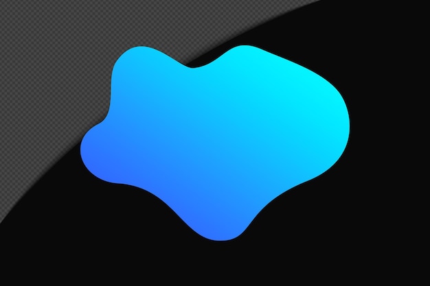 Abstract Shape Gradient Element con modello di colore blu psd png design