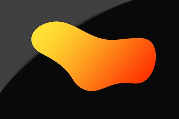 Abstract Shape Gradient Element con modello di colore giallo arancione Psd Png Design