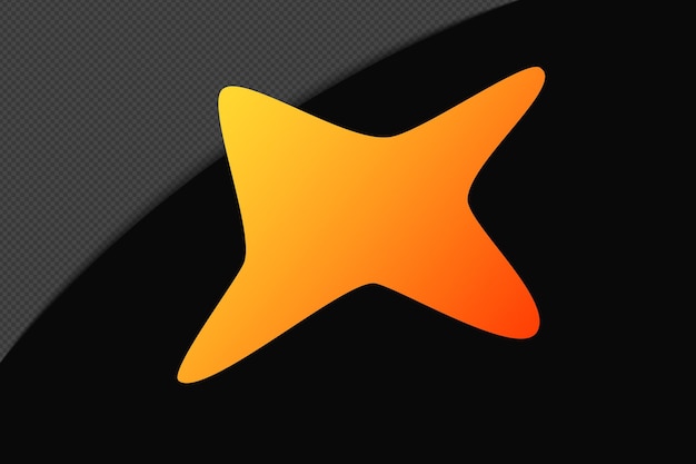 Abstract Shape Gradient Element con modello di colore giallo arancione Psd Png Design
