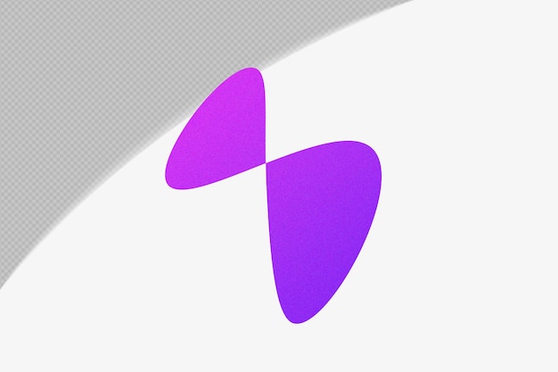 Abstract Shape Gradient Element con modello di colore viola psd png design
