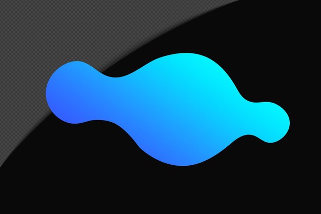 Abstract shape gradient element mit blauer farbe vorlage psd png design