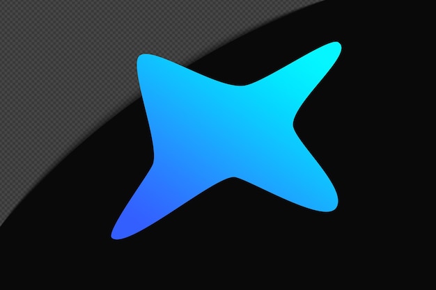 abstract shape gradient element with blue color template psd png design