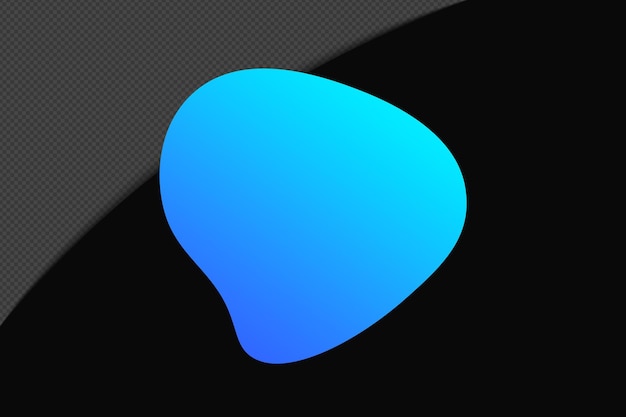 PSD abstract shape gradient element with blue color template psd png design