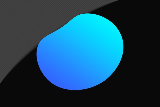 PSD abstract shape gradient element with blue color template psd png design