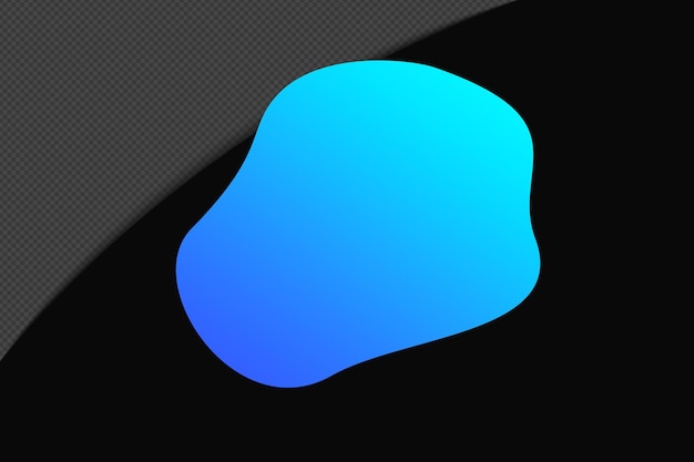 PSD abstract shape gradient element with blue color template psd png design