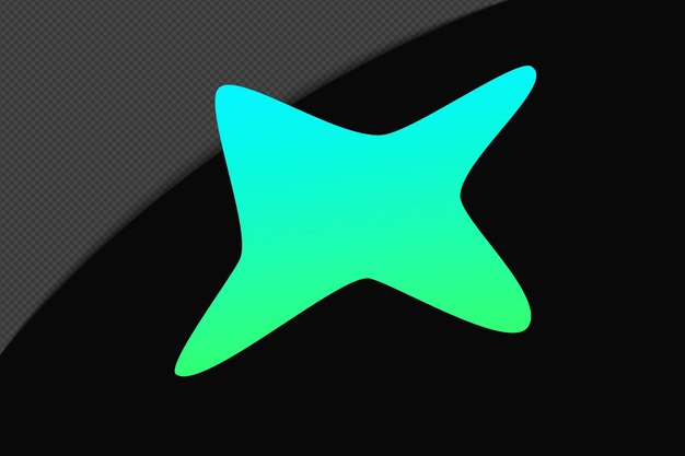 abstract shape gradient element with green blue color template psd png design