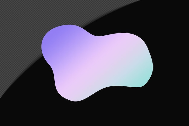 abstract shape gradient element with pastel colorful template psd png design