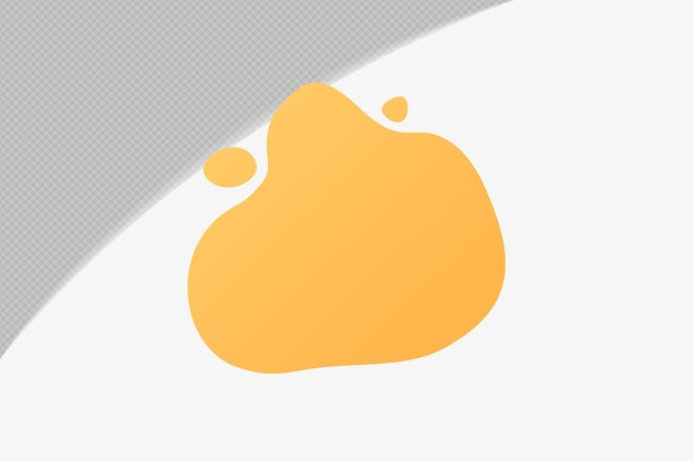 abstract shape transparent element with yellow soft color template psd png design