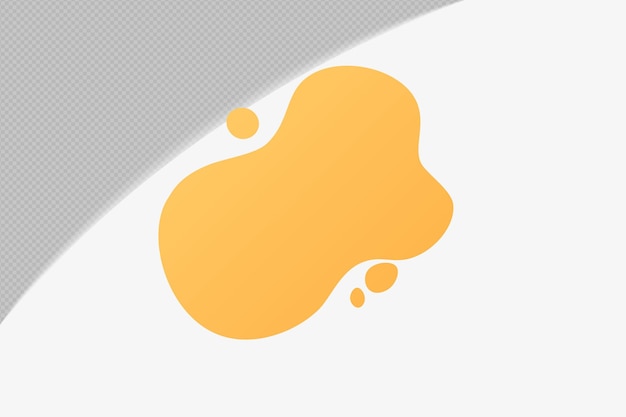 abstract shape transparent element with yellow soft color template psd png design