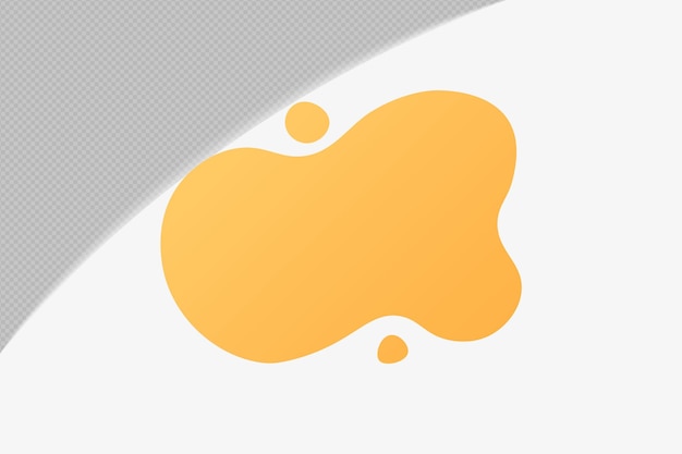 abstract shape transparent element with yellow soft color template psd png design