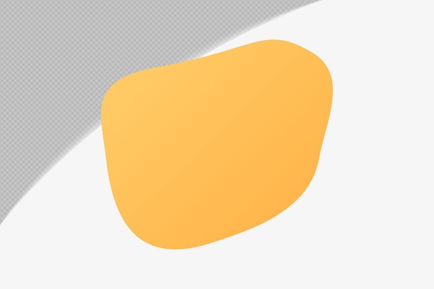abstract shape transparent element with yellow soft color template psd png design