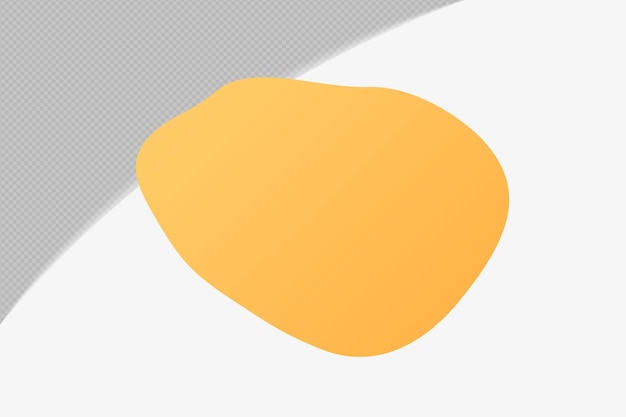 abstract shape transparent element with yellow soft color template psd png design