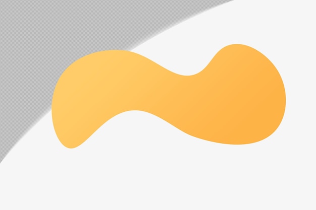 abstract shape transparent element with yellow soft color template psd png design