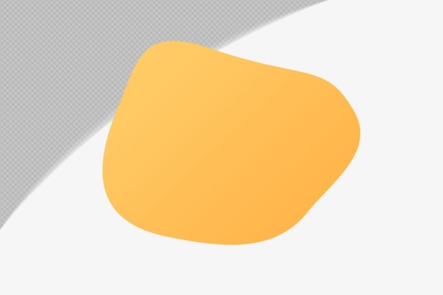 abstract shape transparent element with yellow soft color template psd png design