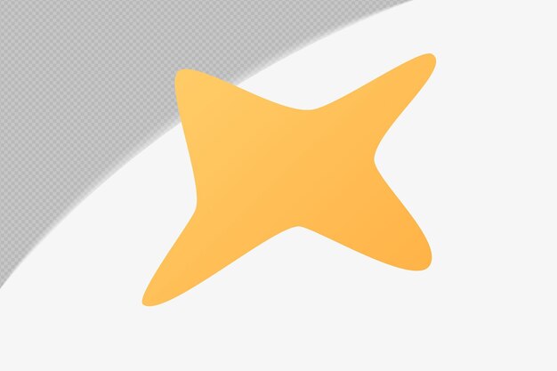 abstract shape transparent element with yellow soft color template psd png design