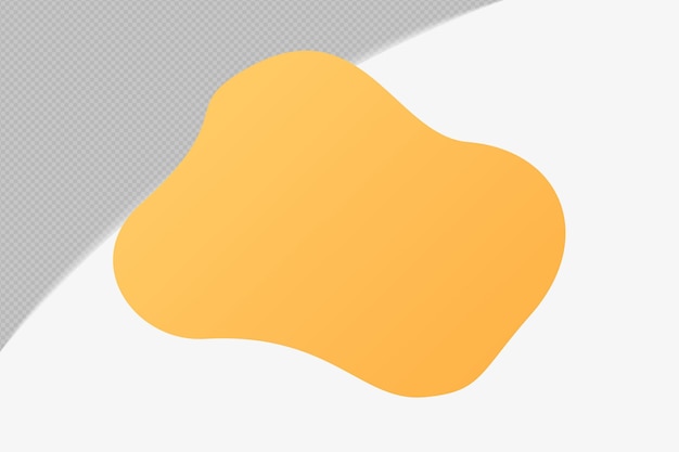 Abstract Shape transparent Element with Yellow soft Color template psd stock png design