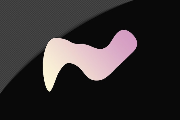 abstract shape transparent gradient element with pink soft color template psd png design