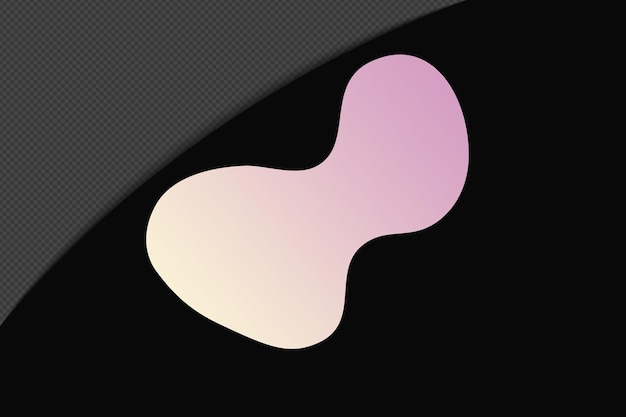 abstract shape transparent gradient element with pink soft color template psd png design