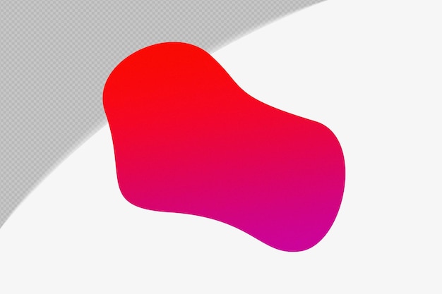 Abstract Shape transparent Grainy Gradient Element with Red Color template psd png design