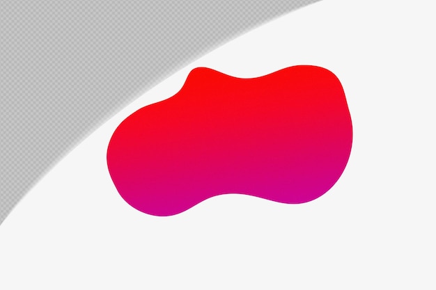 Abstract Shape trasparente Grainy Gradient Element con modello di colore rosso psd png design