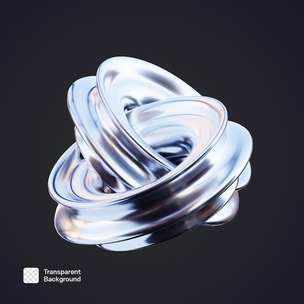 Abstract Sliver 3D-Illustration PNG-Vorlage