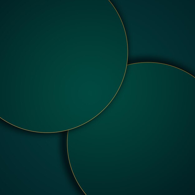 Abstract Smaragdgrüne Kreise mit goldenen Akzenten