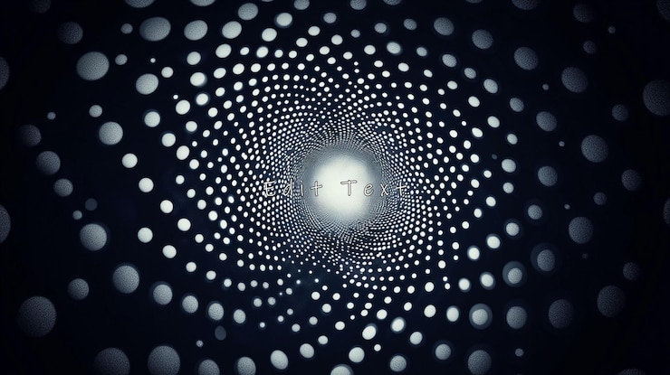 PSD abstract swirling tunnel of light and dots