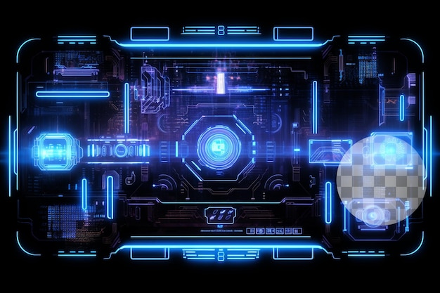 Abstract technology Hud Elements on transparent background