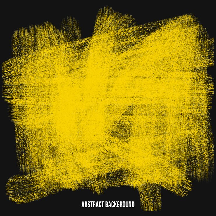 PSD abstract texture with yellow brushstrokes on dark background