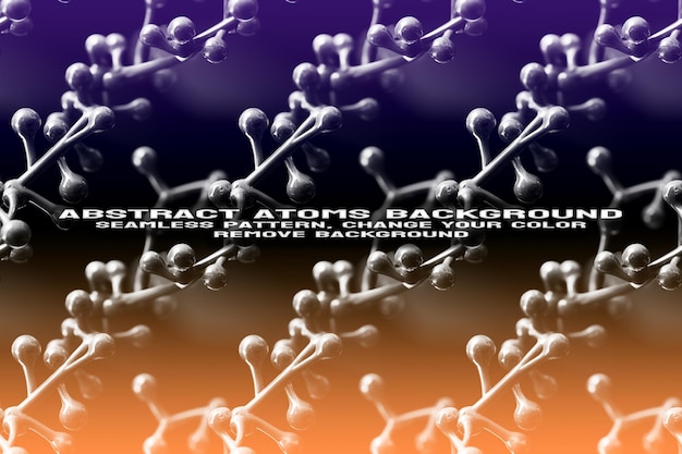 Abstract Textured Background with Editable Molecule and Atom Pattern PSD Format