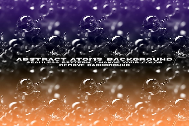 Abstract Textured Background with Editable Molecule and Atom Pattern PSD Format