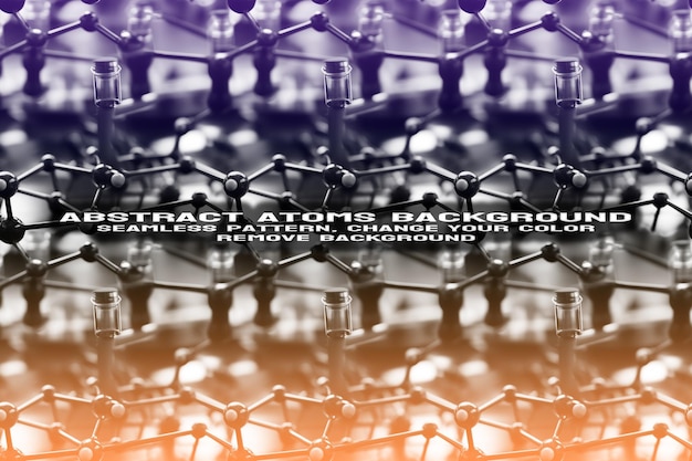 Abstract Texturerter Hintergrund mit bearbeitbarem Molekül- und Atommuster PSD-Format