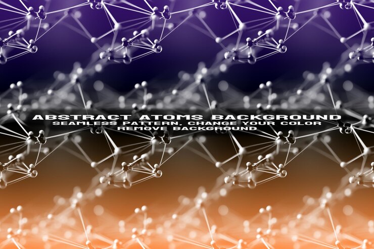 PSD abstract texturerter hintergrund mit bearbeitbarem molekül- und atommuster psd-format