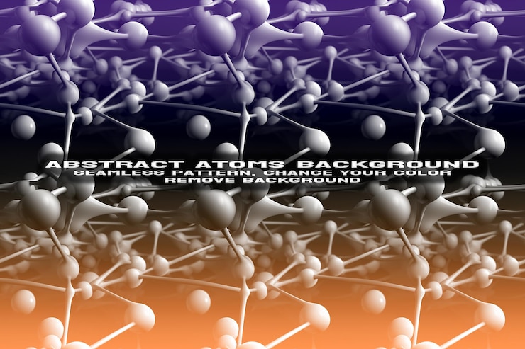 PSD abstract texturerter hintergrund mit bearbeitbarem molekül- und atommuster psd-format