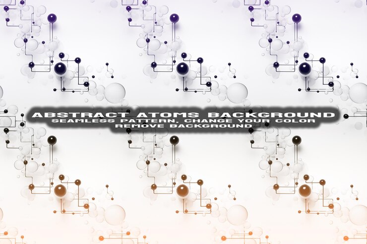 PSD abstract texturerter hintergrund mit bearbeitbarem molekül- und atommuster psd-format