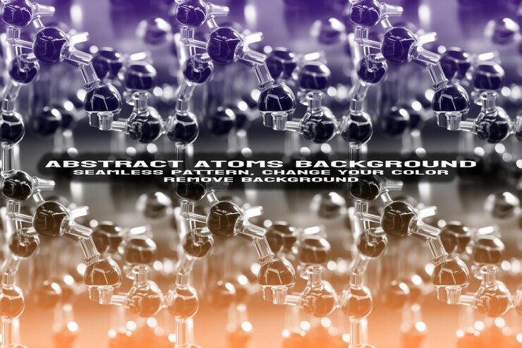 PSD abstract texturerter hintergrund mit bearbeitbarem molekül- und atommuster psd-format