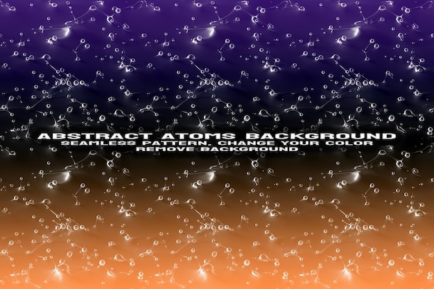 Abstract Texturerter Hintergrund mit bearbeitbarem Molekül- und Atommuster PSD-Format