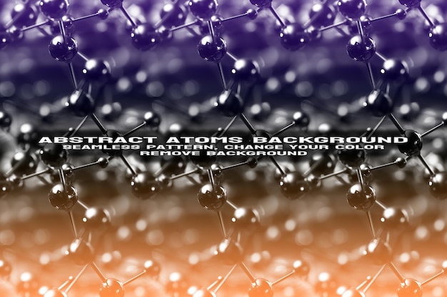 Abstract Texturerter Hintergrund mit bearbeitbarem Molekül- und Atommuster PSD-Format