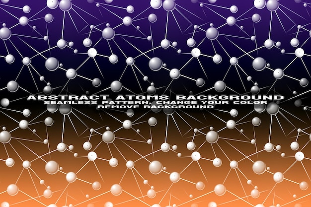 Abstract Texturerter Hintergrund mit bearbeitbarem Molekül- und Atommuster PSD-Format
