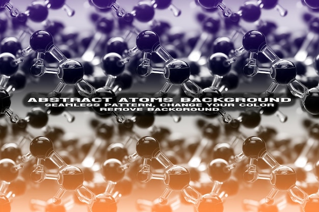 Abstract Texturerter Hintergrund mit bearbeitbarem Molekül- und Atommuster PSD-Format