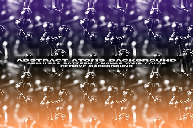 Abstract Texturerter Hintergrund mit bearbeitbarem Molekül- und Atommuster PSD-Format