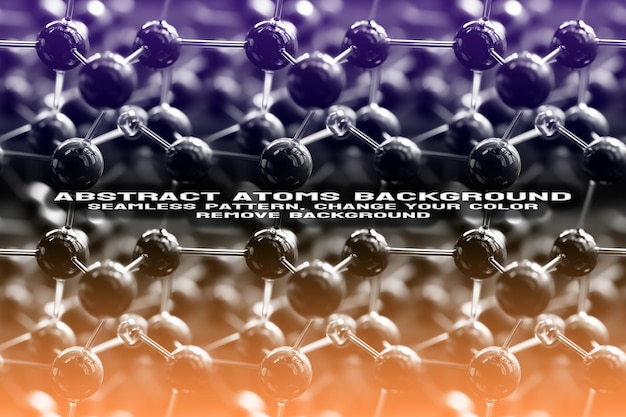 Abstract Texturerter Hintergrund mit bearbeitbarem Molekül- und Atommuster PSD-Format