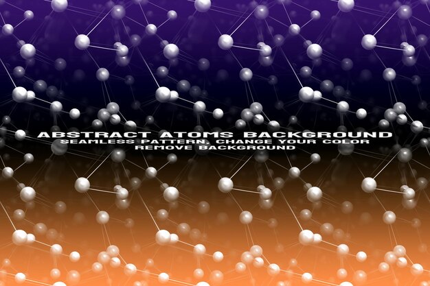 Abstract Texturerter Hintergrund mit bearbeitbarem Molekül- und Atommuster PSD-Format