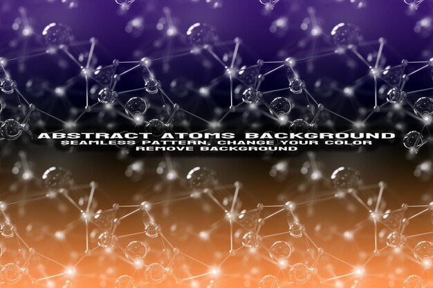 PSD abstract texturerter hintergrund mit bearbeitbarem molekül- und atommuster psd-format