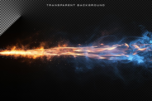 Abstract VFX Raggio di illuminazione e scintilla di fuoco sullo sfondo nero