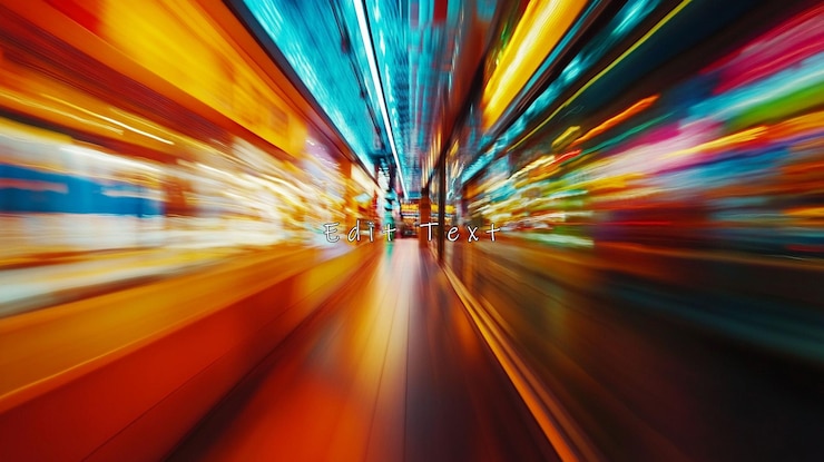PSD abstract vibrant light trails in a city at night