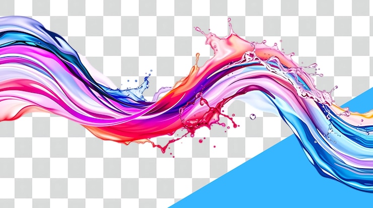 PSD abstract wasserspritz auf durchsichtigem hintergrund