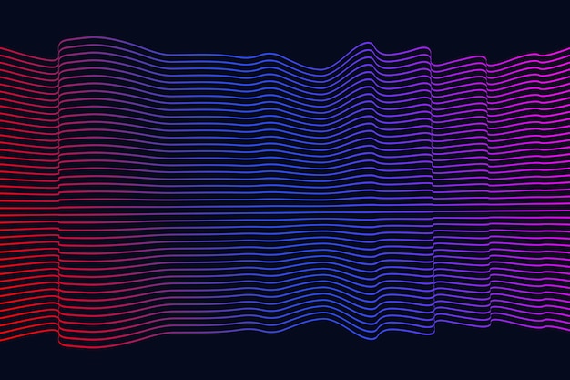 Abstract Wave of Color Lines